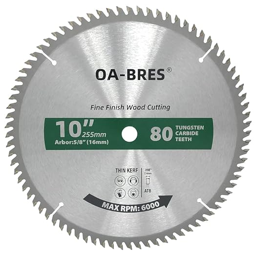 10-inch miter saw blade for fine woodworking