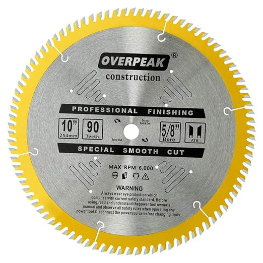 10-inch miter saw blade for fine woodworking 